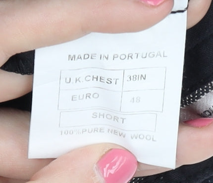 Pierre Cardin Men's Black Wool Trousers 38 IN