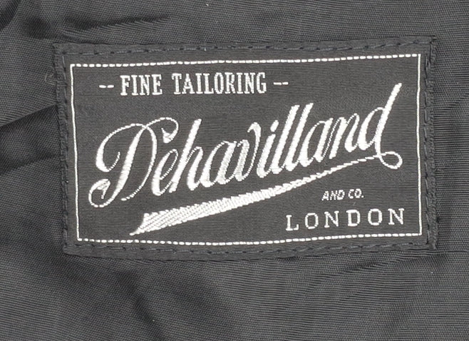 Dehavilland Men's Black Blazer Jacket, Size 38R