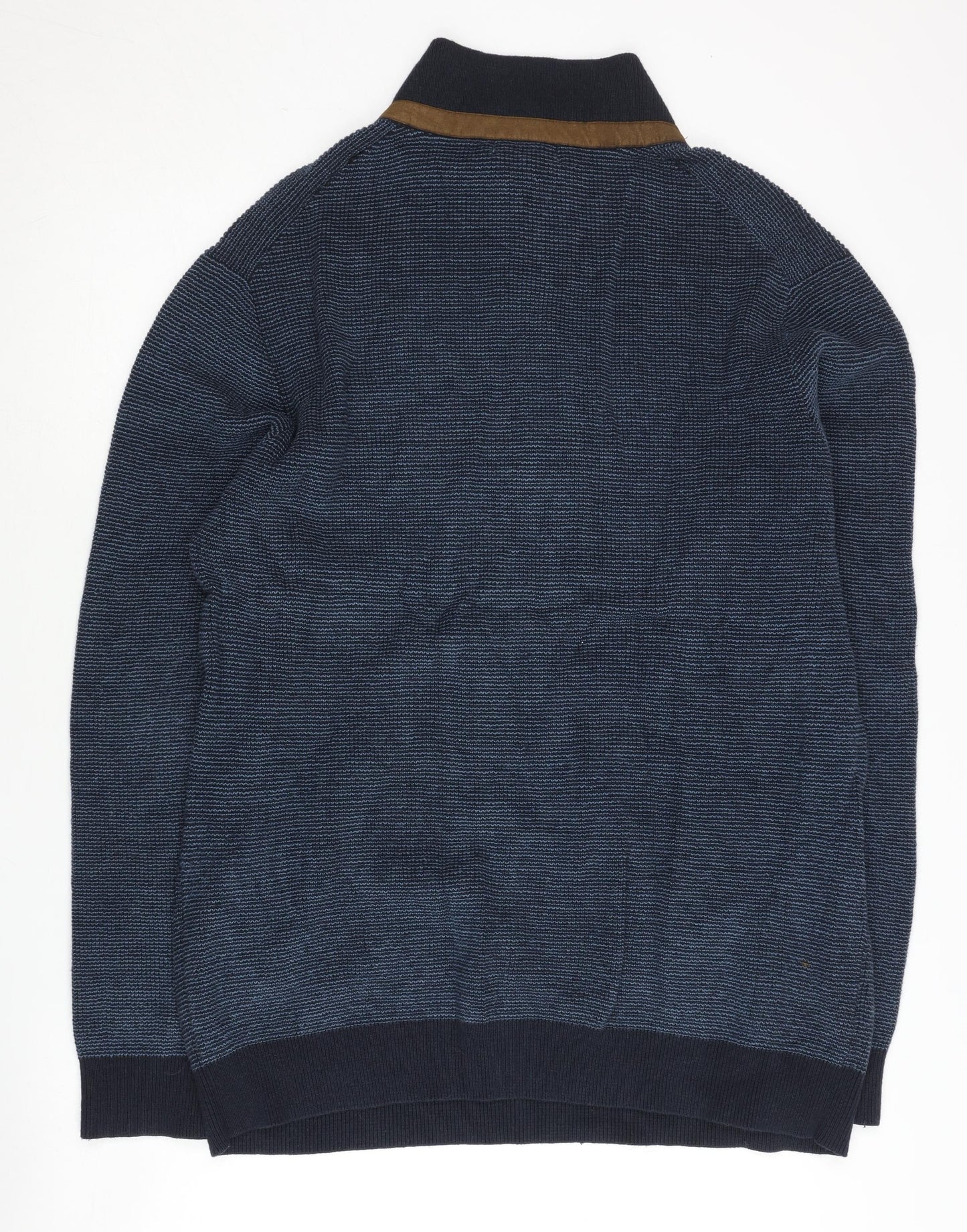 Austin Reed Men's Blue 1/2 Zip Jumper Size L
