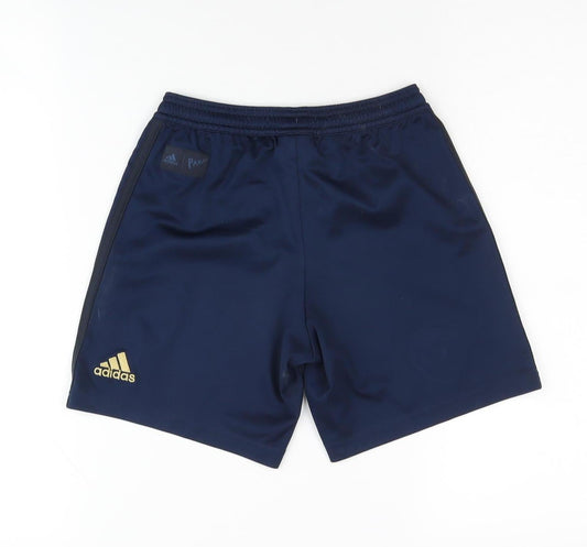 Adidas Boys Blue Athletic Football Shorts 9-10 Years