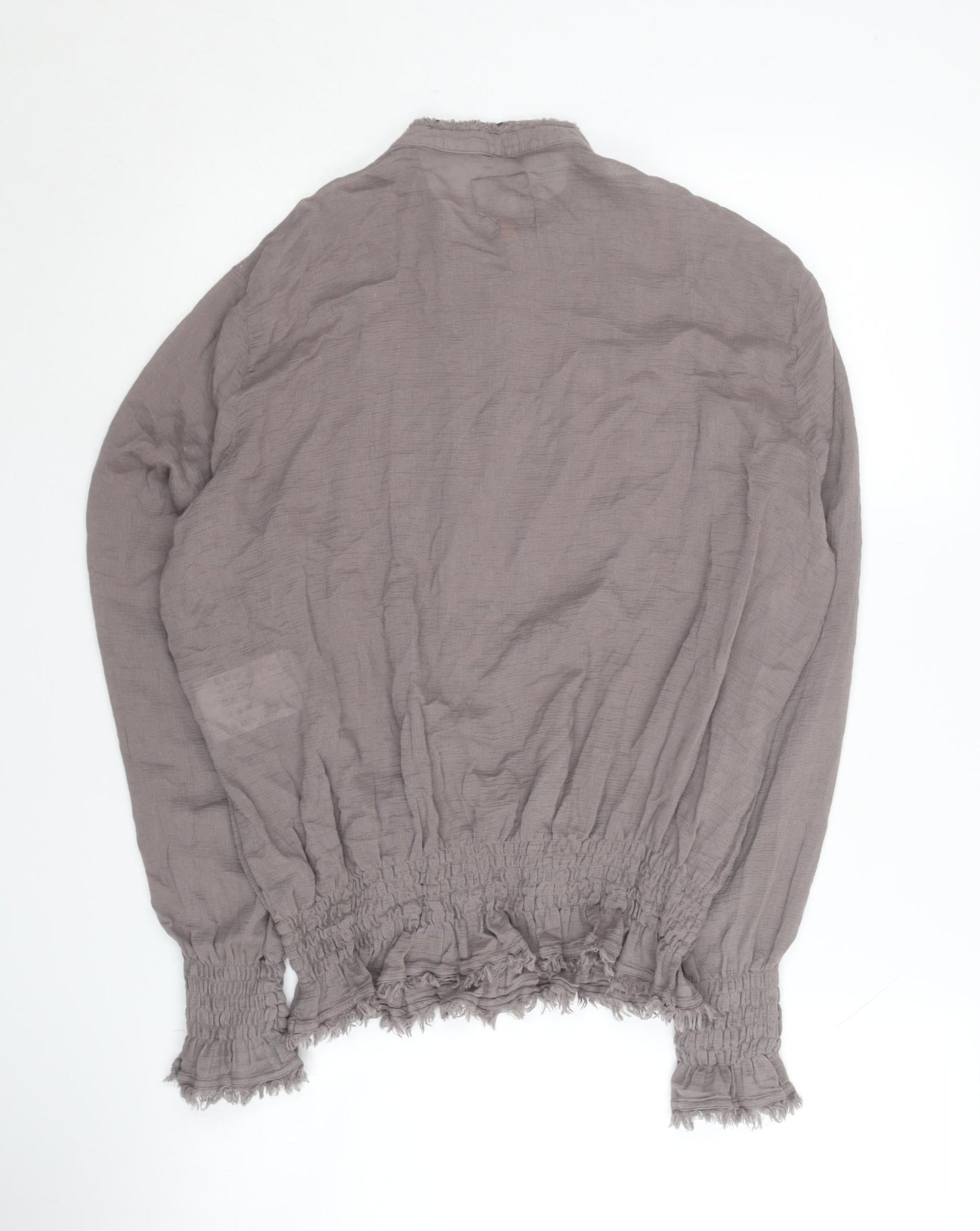 Hugo Boss Women's Grey Button-Up Top XL
