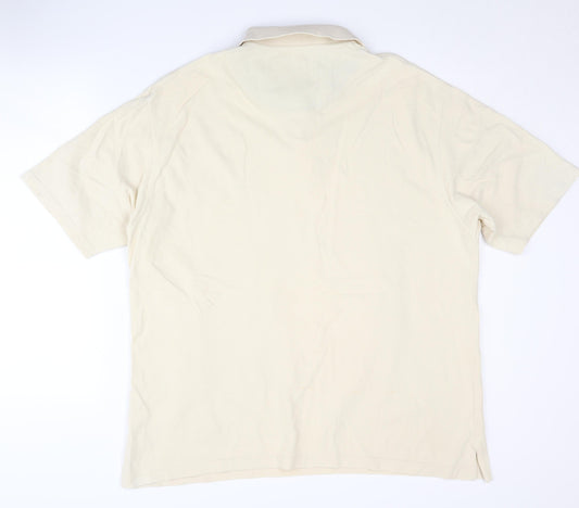Pierre Cardin Men's Beige Polo, Size L, Casual Style