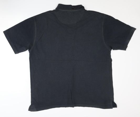 Pierre Cardin Men's Black Cotton Polo Shirt L