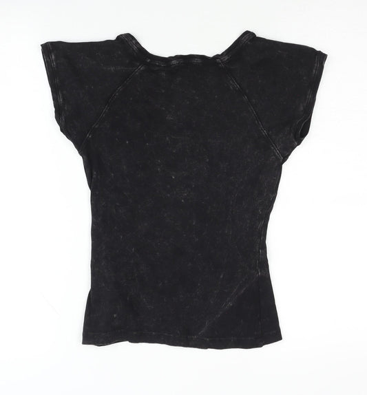 Brave Soul Women's XS Black Basic T-Shirt