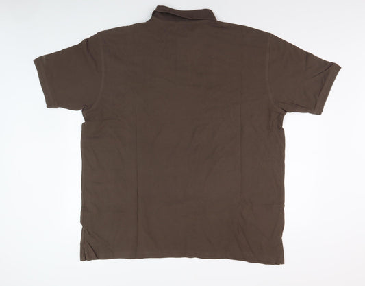 James Pringle Men's Brown 2XL Cotton Polo Shirt