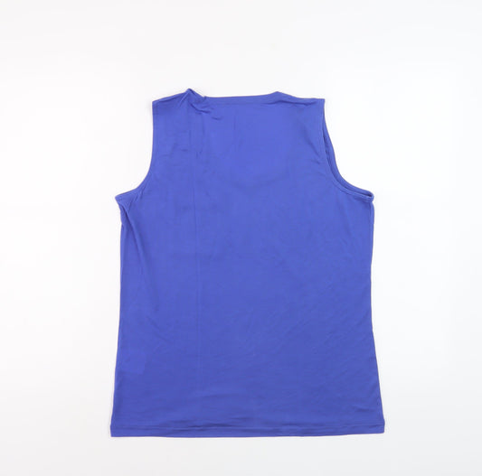 Jaeger Women’s Blue Tank Top Medium, Lyocell, Scoop Neck