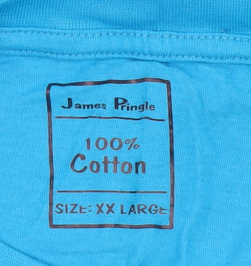 James Pringle Men's Blue 2XL Cotton T-Shirt