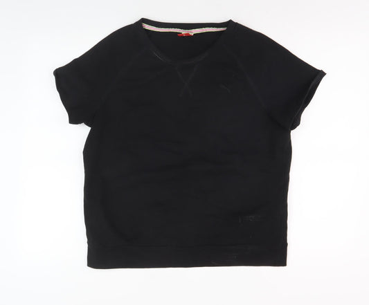 Puma Men's Black L Crew Neck T-Shirt Cotton Blend