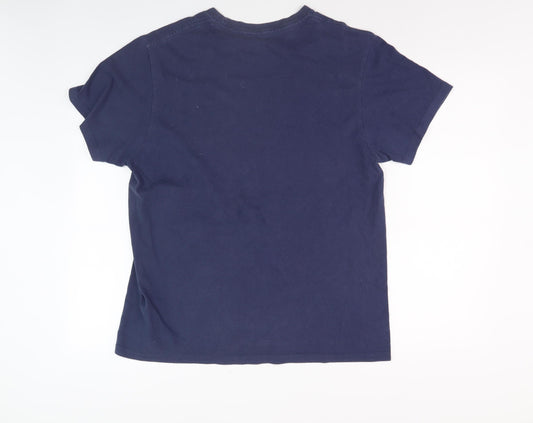 Club Men's Blue London England Graphic T-Shirt L
