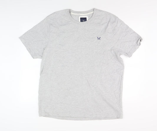 Crew Clothing Co. Men's Grey 2XL Cotton T-Shirt