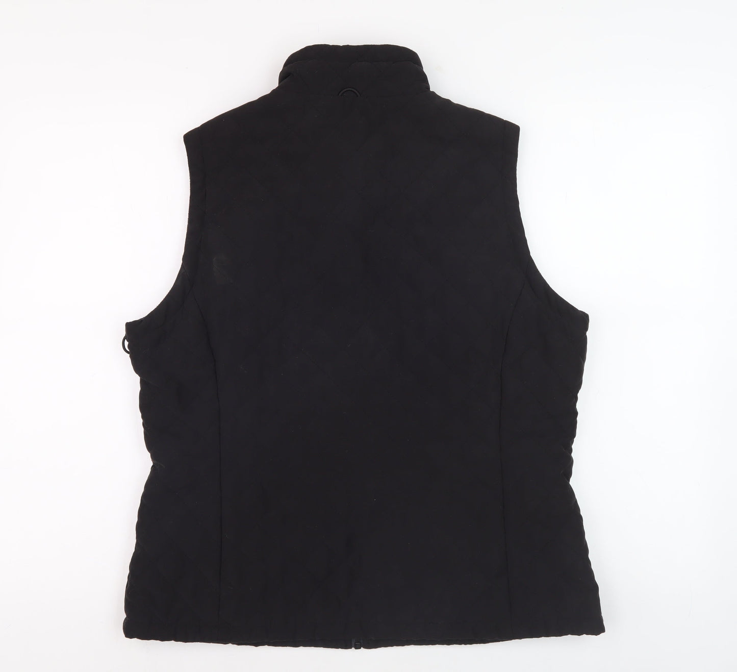 Joules Women's Black Quilted Waistcoat - Size 14