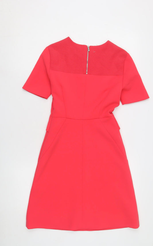 Whistles Women's Red Shift Dress, Size 4, Knee Length, Formal