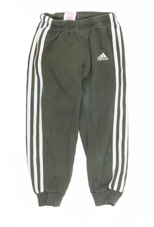 Adidas Boys Green Jogger Trousers, Size 4 Years