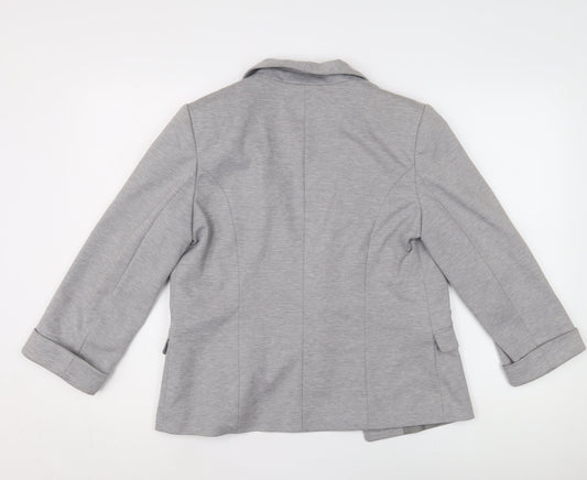 Miss Selfridge Women's Grey Blazer UK 12 Regular