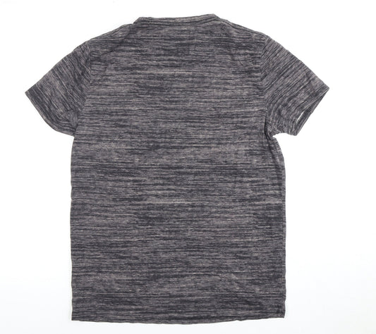 Hollister Men's Grey Logo T-Shirt Size S