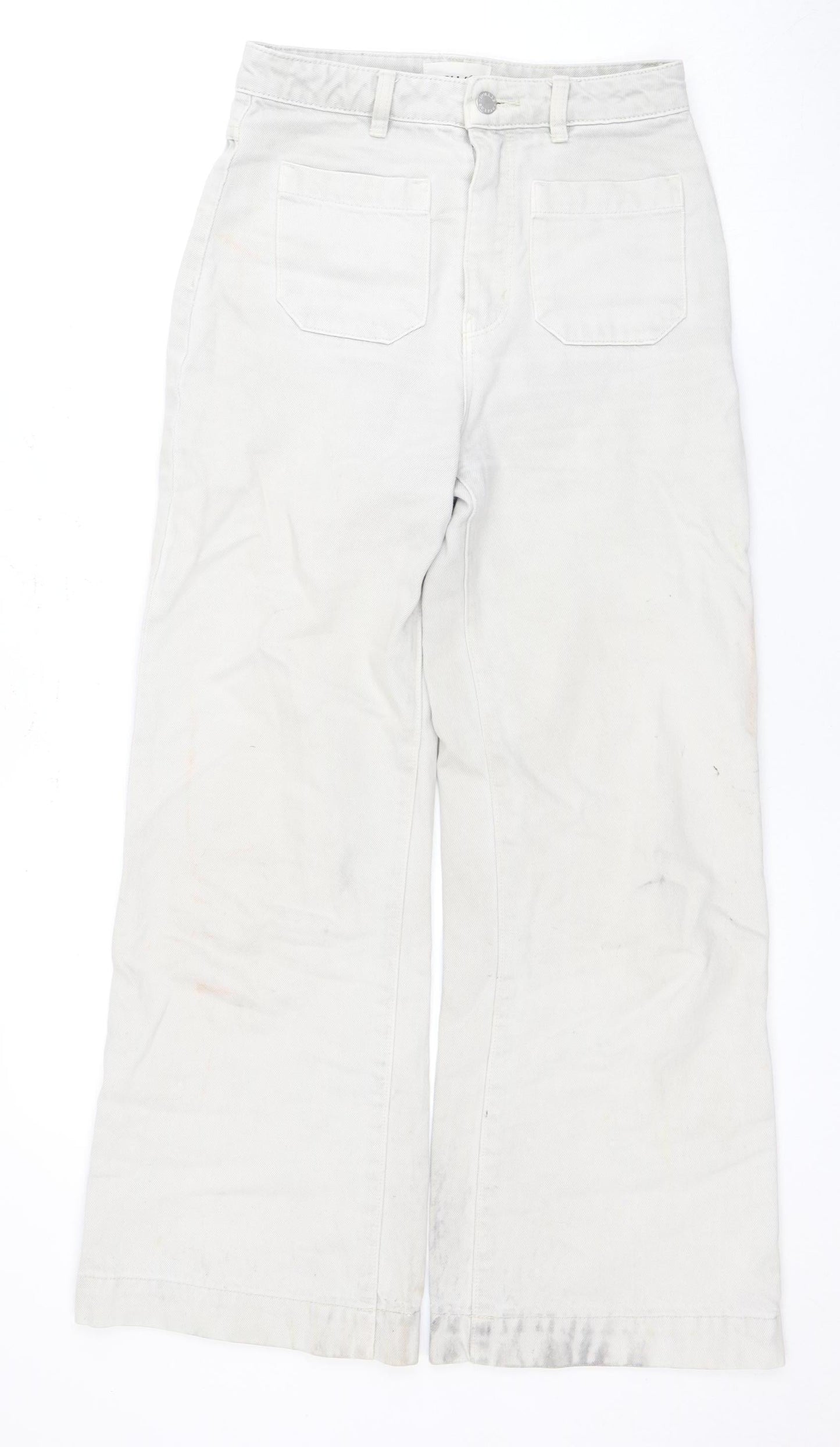 ROLLA'S Women's White High-Rise Wide-Leg Jeans Size 25