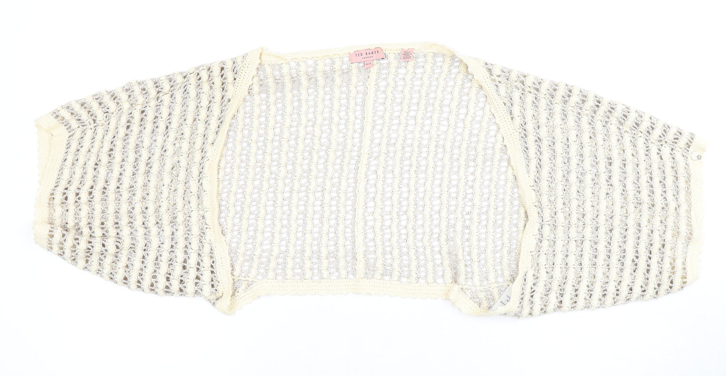 Ted Baker Women's Ivory Shrug M/L Open-Knit Spring