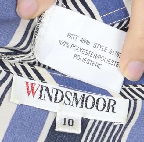 Womens UK Size 12 Windsmoor Blue Polyester Button-Up