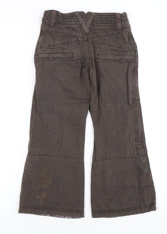 Fat Face Girls Brown Corduroy Jeans 5 Years Pinstripe