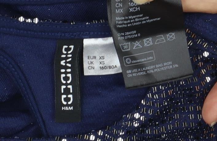 H&M Women's Blue XS Bodycon Sequin Dress