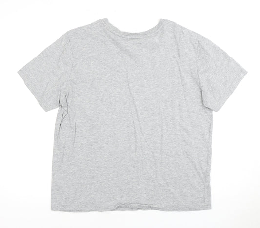 Fila Men's Grey Logo Crew Neck T-Shirt L