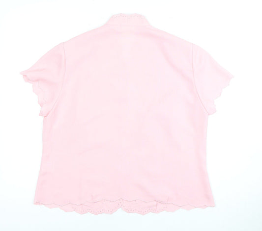 Eastex Women's Pink Embroidered Blouse Size 14