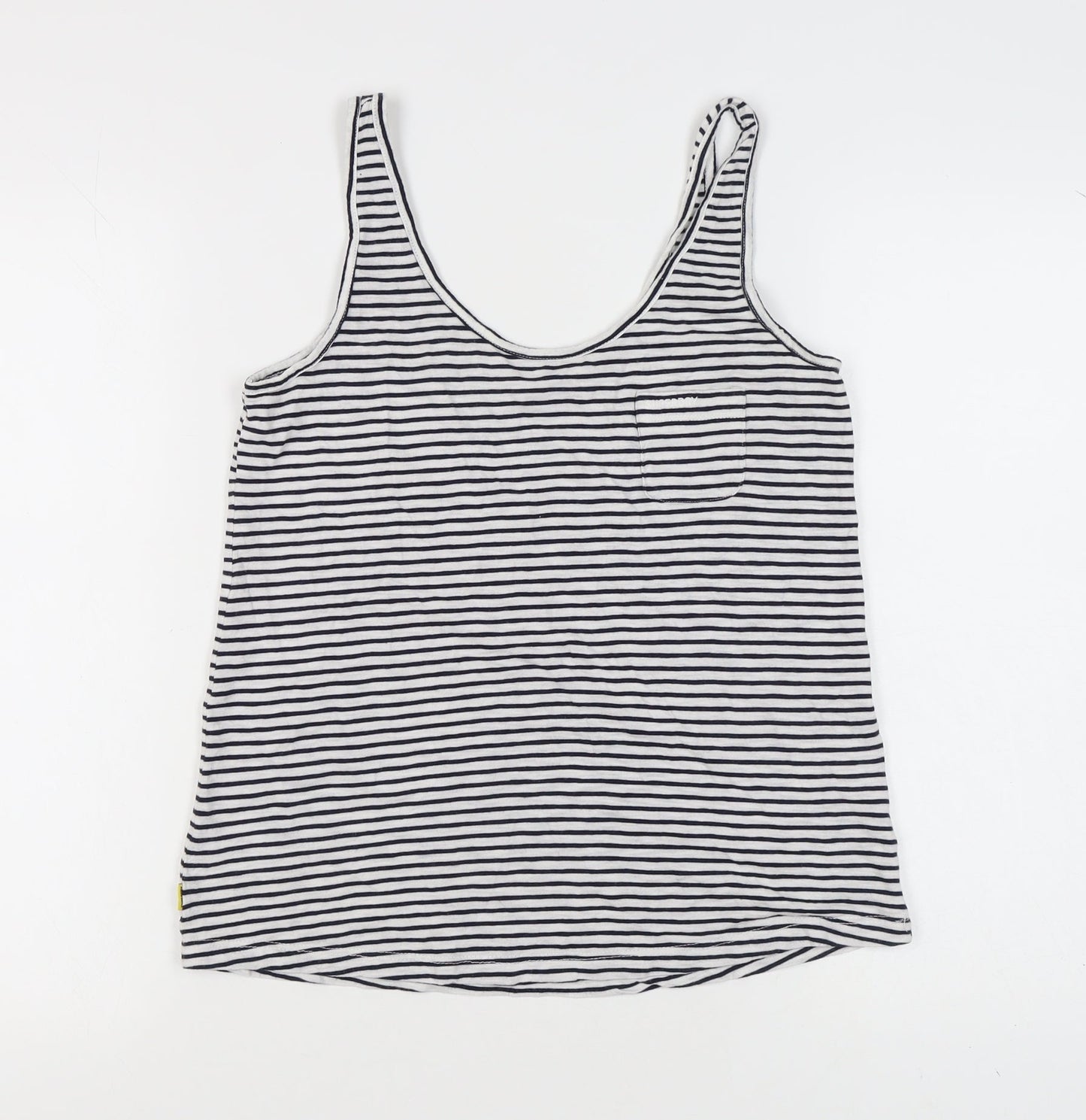 Superdry Women's Striped Tank Top Black Size 8 Casual Summer