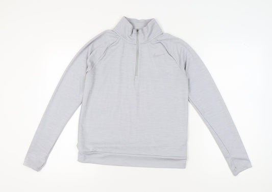Nike Women's Grey Athletic Pullover S, Lightweight Activewear