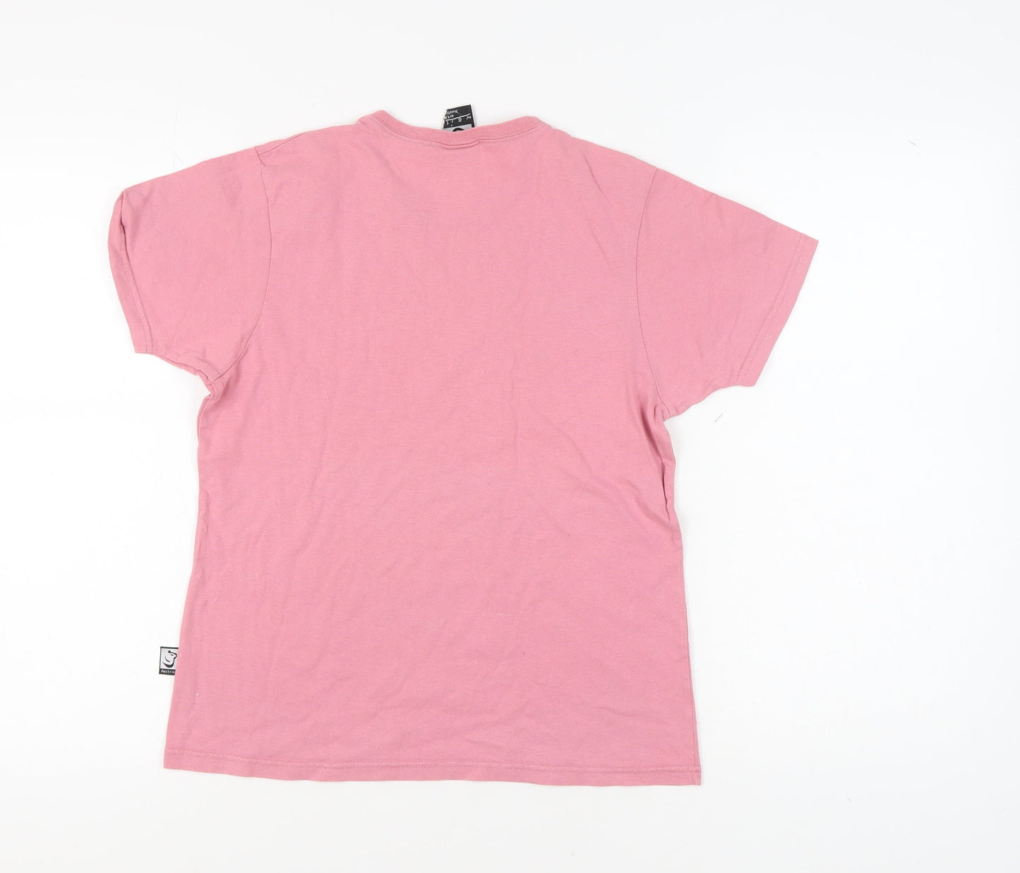 Weiss Women's Pink Cotton T-Shirt, Size L, Casual