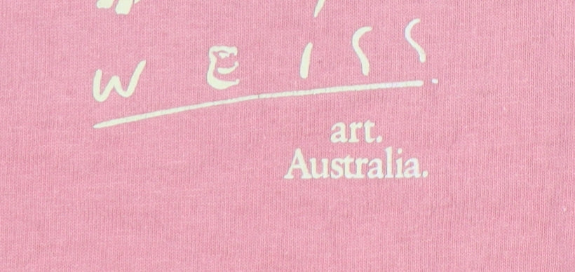 Weiss Women's Pink Cotton T-Shirt, Size L, Casual