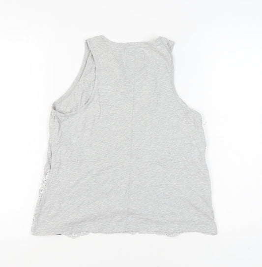 Superdry Women's Grey Cotton Tank Top UK 8