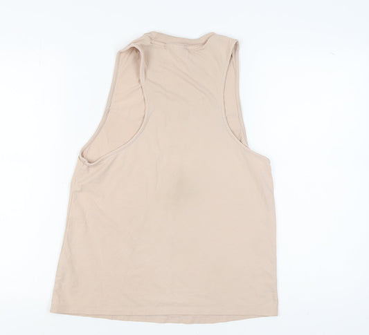 Adidas Women's Beige Tank Top Size 12 Casual Cotton Blend