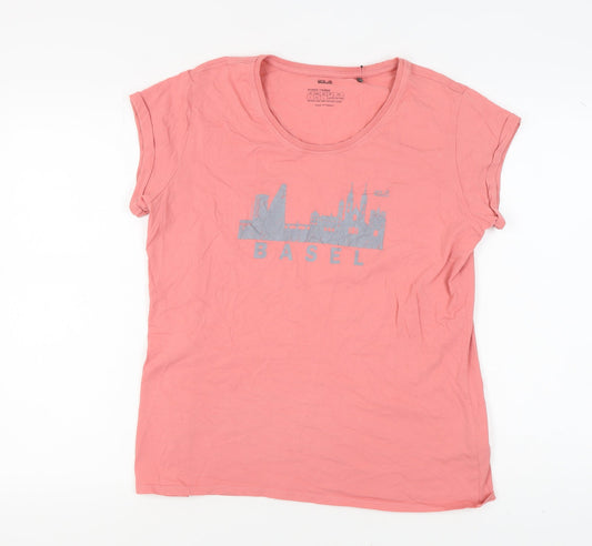 Jack Wolfskin Women's Pink T-Shirt, Size L, Casual
