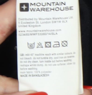 Mountain Warehouse Women's Black Fleece Jacket Size 16