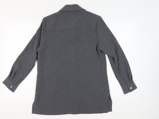 Eastex Women's Grey Button-Up Shirt - Size 10