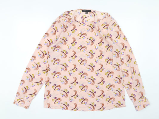 Womens UK Size M Banana Republic Pink Polyester Blouse