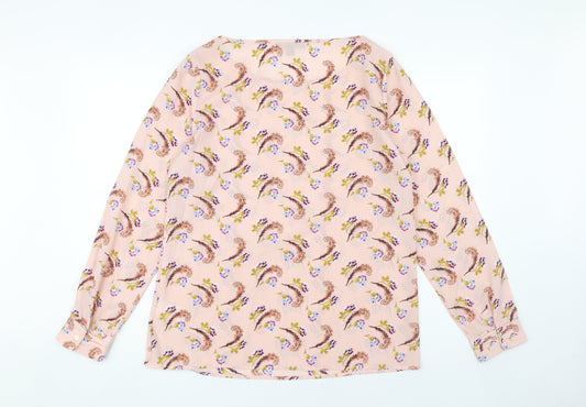 Banana Republic Women's Pink Floral Blouse, M, Spring Chic