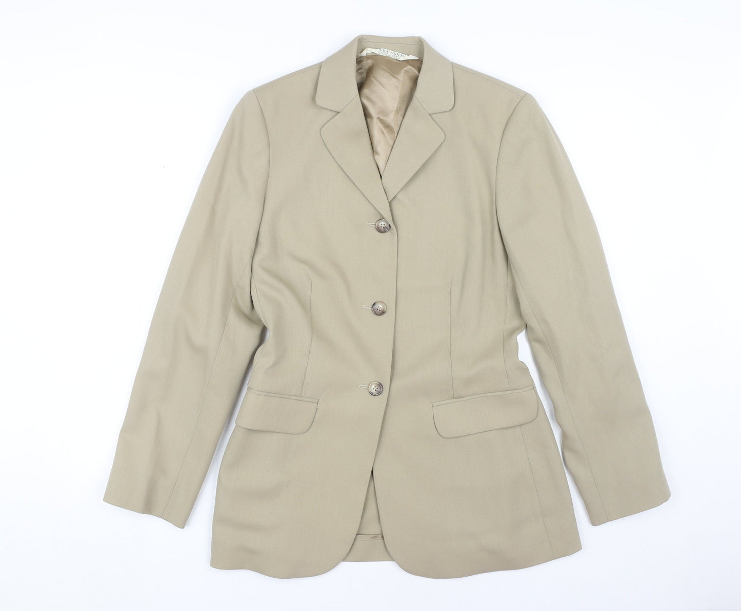Laura Ashley Women's Beige Wool Blazer Size 10