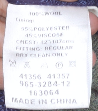Moss 1851 Men's Green Check Wool Blazer - Size 42R