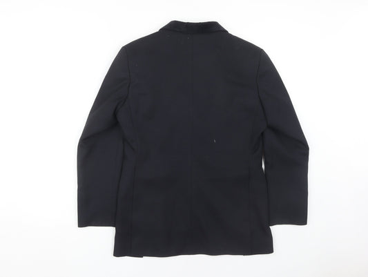 Just Togs Women's Blue Blazer Size 12 Lined Notch Lapel