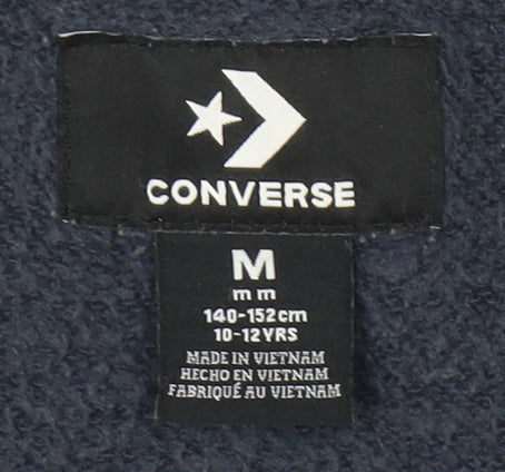Converse Teens Black Logo Sweatshirt M 12 All Seasons