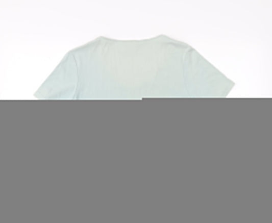 Eastex Women's Blue Embroidered T-Shirt - Size 10