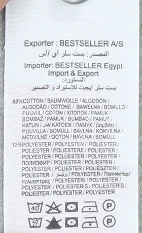 Jack & Jones Men's Grey Polo Shirt L Short Sleeve