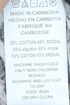 Michael Kors Women's Animal Print Top Brown M