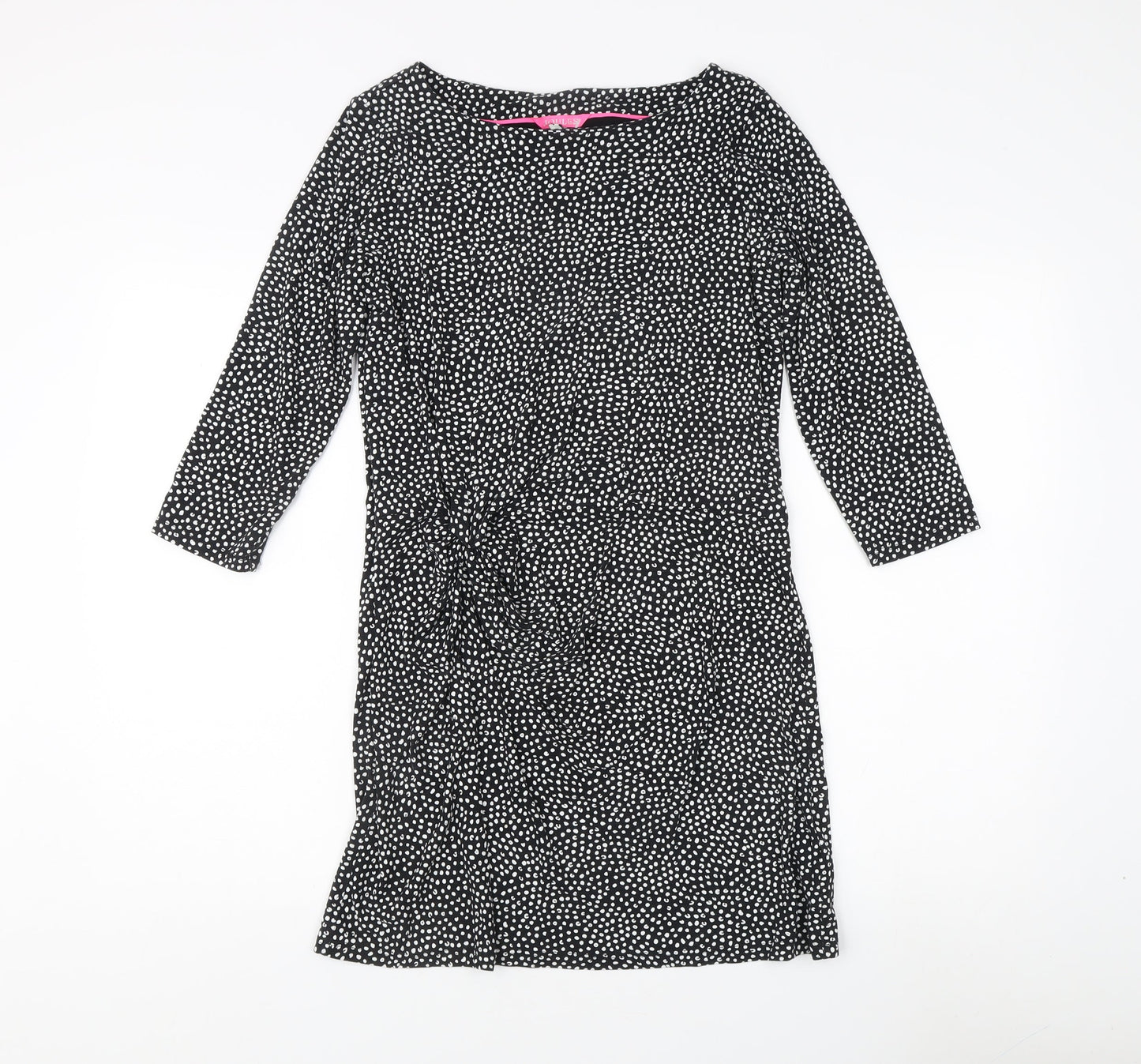 Joules Black Boat Neck 3/4 Sleeve Dress, UK 10