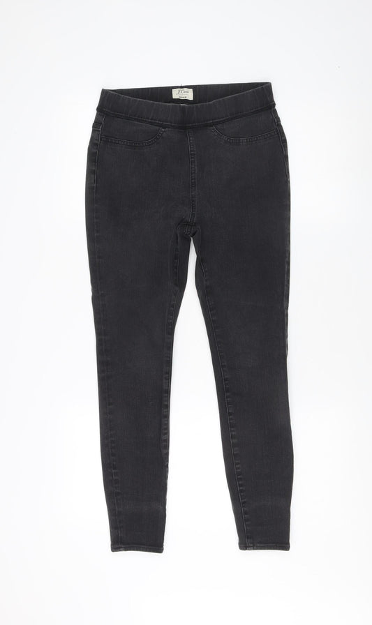 Additional front view of J.Crew Women's Black Skinny Jeans, size UK 0