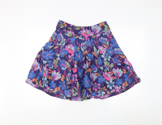 Fat Face Women's Multicoloured A-Line Floral Skirt Size 8