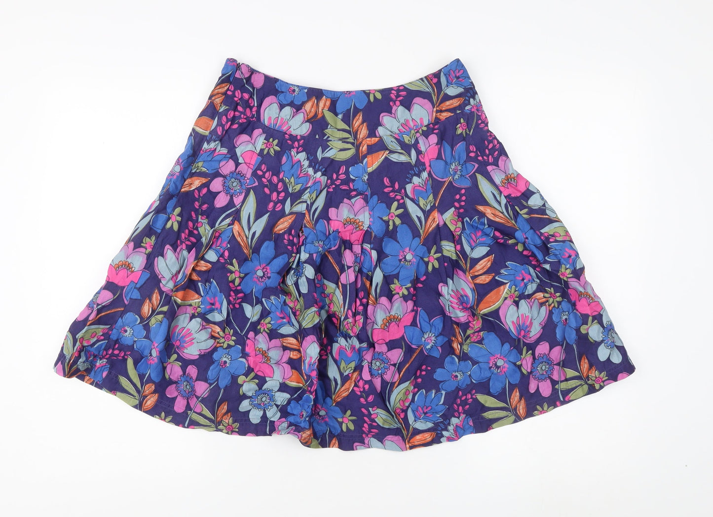 Fat Face Women's Multicoloured A-Line Floral Skirt Size 8