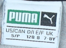 Puma Teens Black Floral T-Shirt, Size 8, Casual Crew Neck