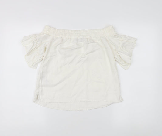 AllSaints Women's Off the Shoulder Ivory Blouse XS